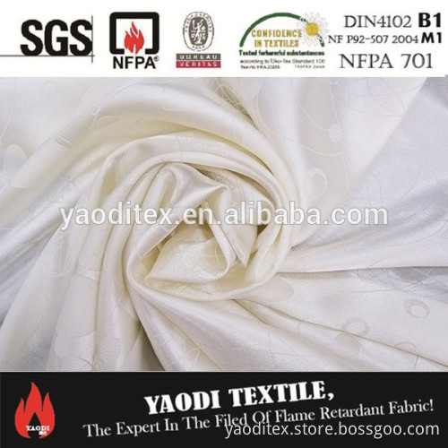 Wholesale flame retardant 100% polyester bedding satin fabric